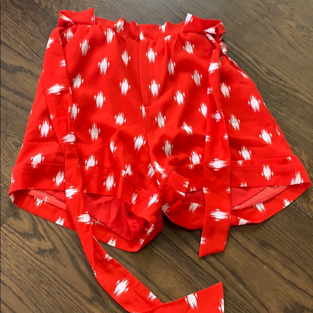 Nordstrom red paper bag shorts